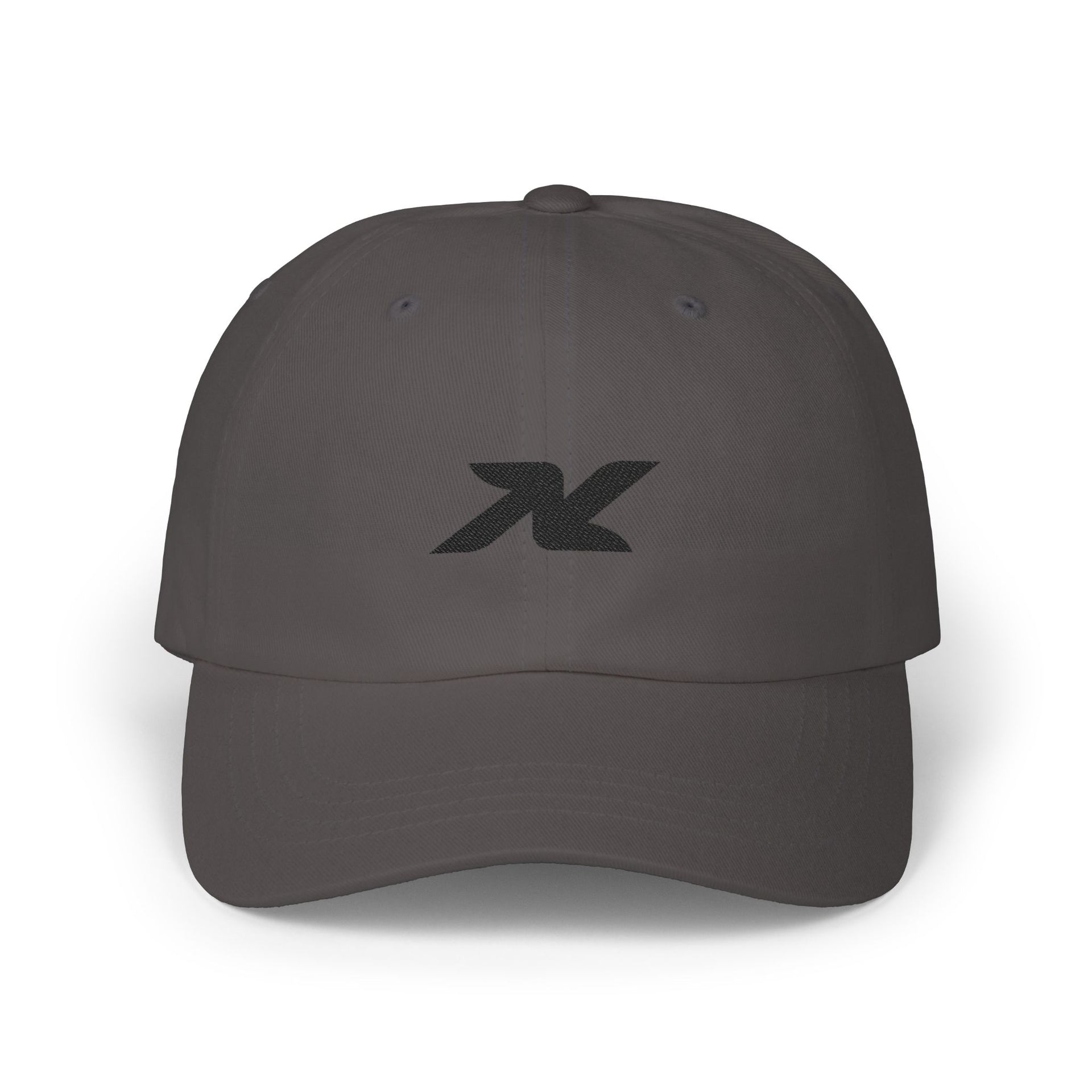 Dad Cap — Minimal Black 'X' Embroidered Logo