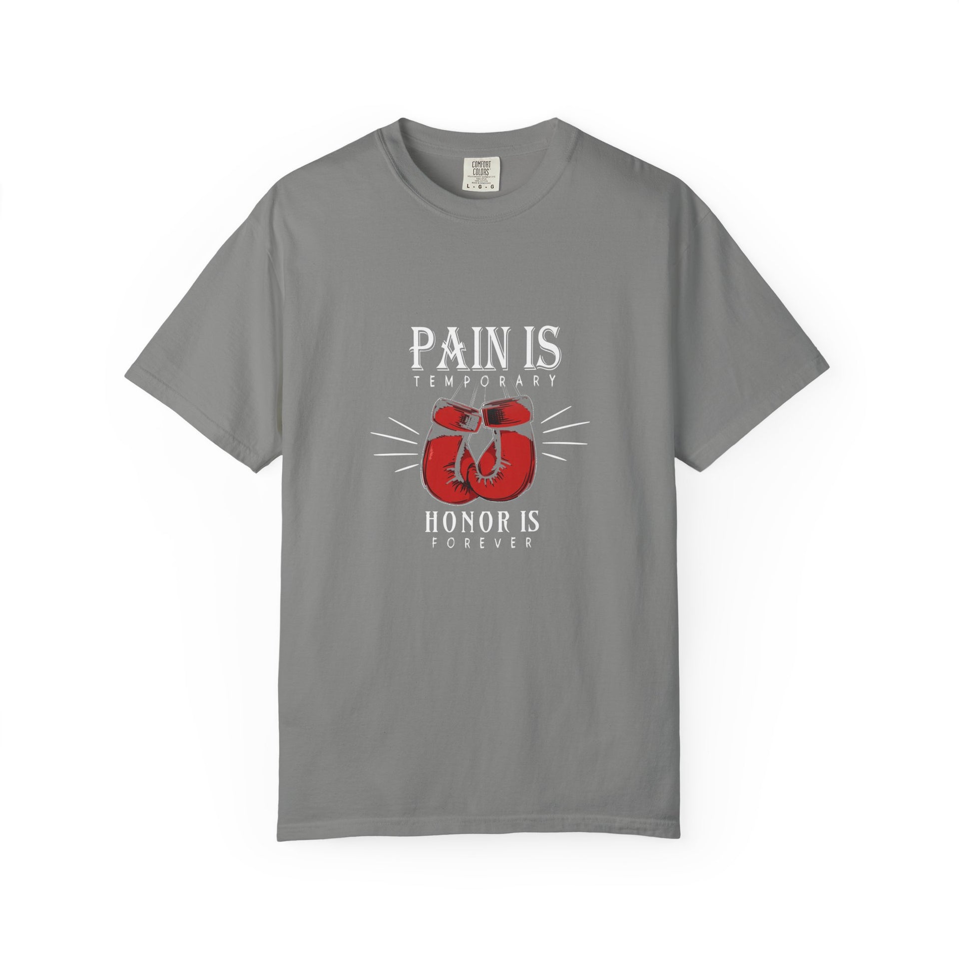 Boxing Gloves T-Shirt — "Pain is Temporary, Honor is Forever" Motivational Tee