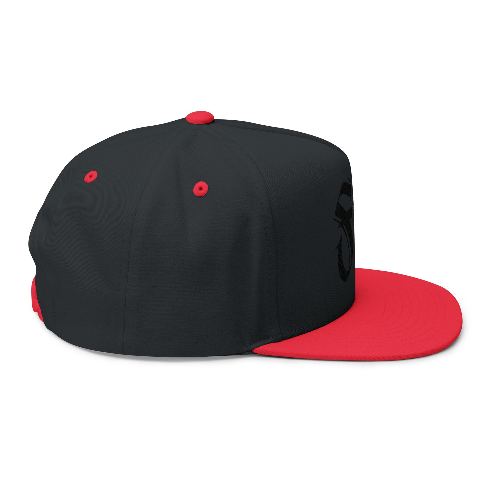 Embroidered Flat Bill Cap — Gothic 'Filo' Logo Snapback