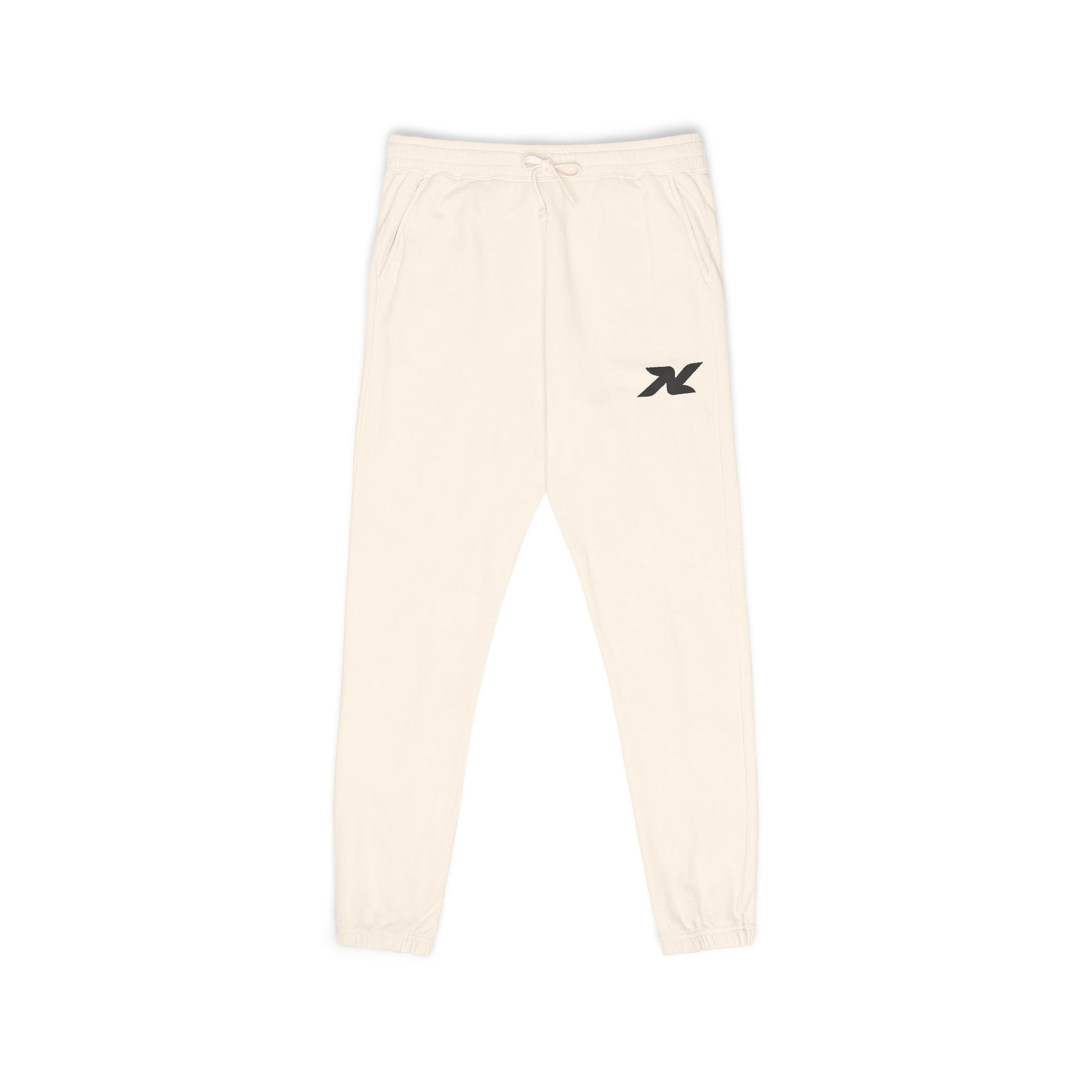 Garment-Dyed Fleece Sweatpants — Minimal Logo Joggers